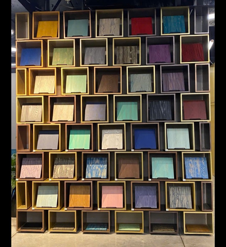 Thư viện mẫu màu gỗ · Wood finish sample library